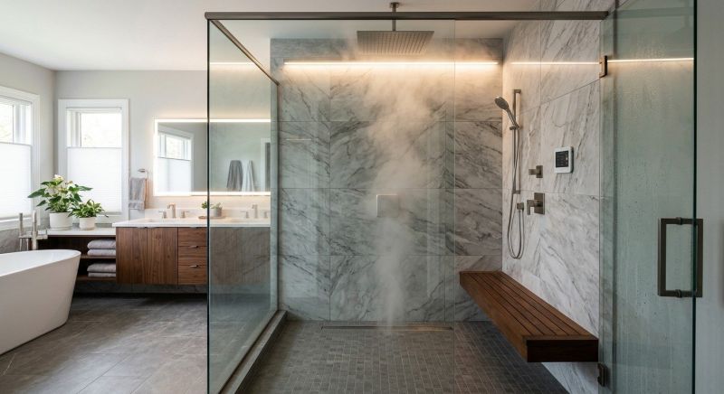 Granite Shower Installation in Marble Falls, TX
